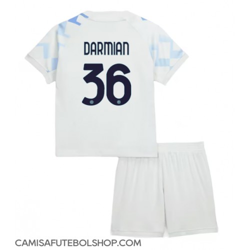 Camisa de time de futebol Inter Milan Matteo Darmian #36 Replicas 2º Equipamento Infantil 2025-26 Manga Curta (+ Calças curtas)